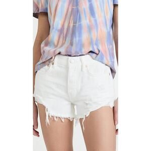 Free People White Shorts Loving Good Vibrations